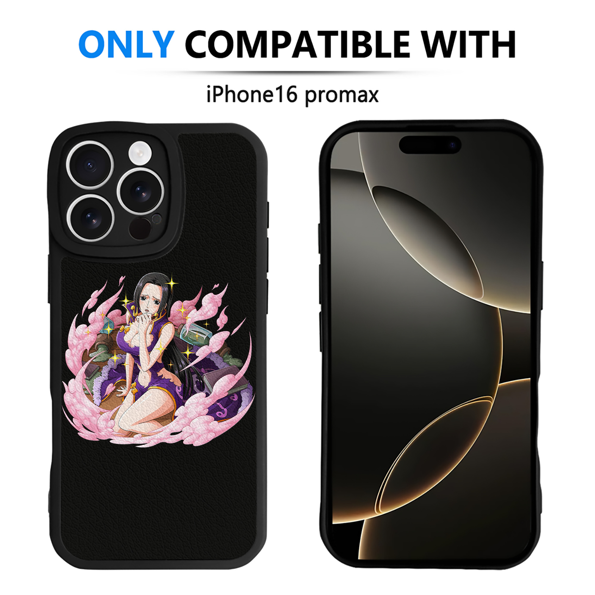 （画像用） ワンピース ボア・ハンコック ONE PIECE Boa·Hancock 【iPhone 16シリーズ対応】シリコンスマホケース（レザー調） 材質：シリコン